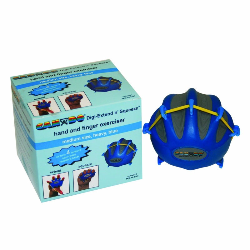 CanDo 102293 DigiExtend n Squeeze Hand Exerciser Large BlueHeavy